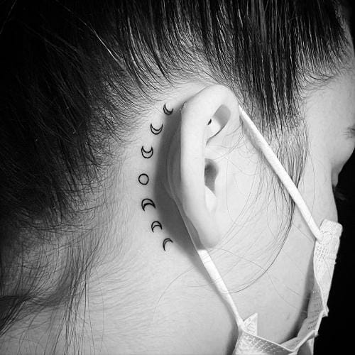 35+ Minimalists Behind The Ear Tattoo Ideas You Need To Bookmark ...