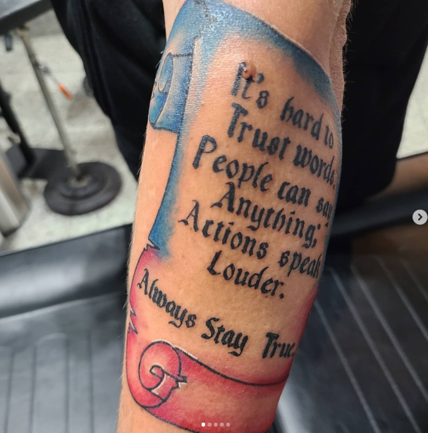 46 Great Scroll Tattoos Ideas and Design for Arm - Psycho Tats