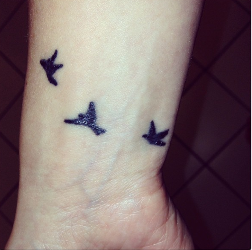 61 Great and Amazing Tattoos of Adorable Birds For Wrist - Psycho Tats