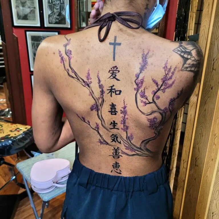 66 Charming Cherry Blossom Tattoo Ideas for a Stunning Back ...