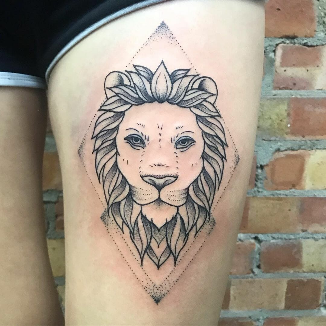 53 Stunning Lion Tattoos To Try Right Now For Thighs - Psycho Tats
