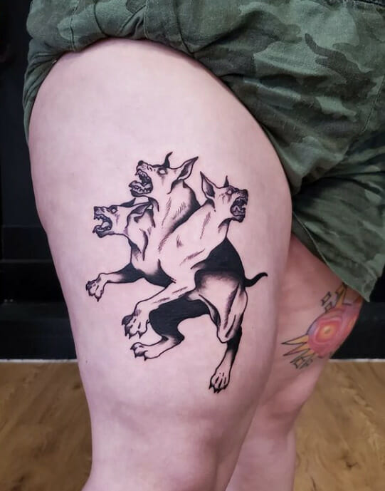 15 Three Headed Dog Cerberus Guardian of Hell Tattoos with Deep Meaning ...