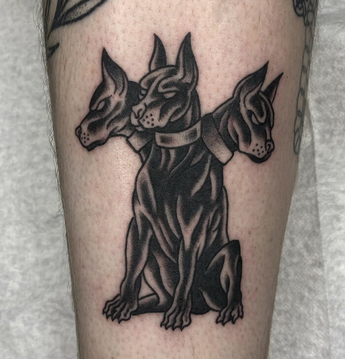 15 Three Headed Dog Cerberus Guardian of Hell Tattoos with Deep Meaning ...
