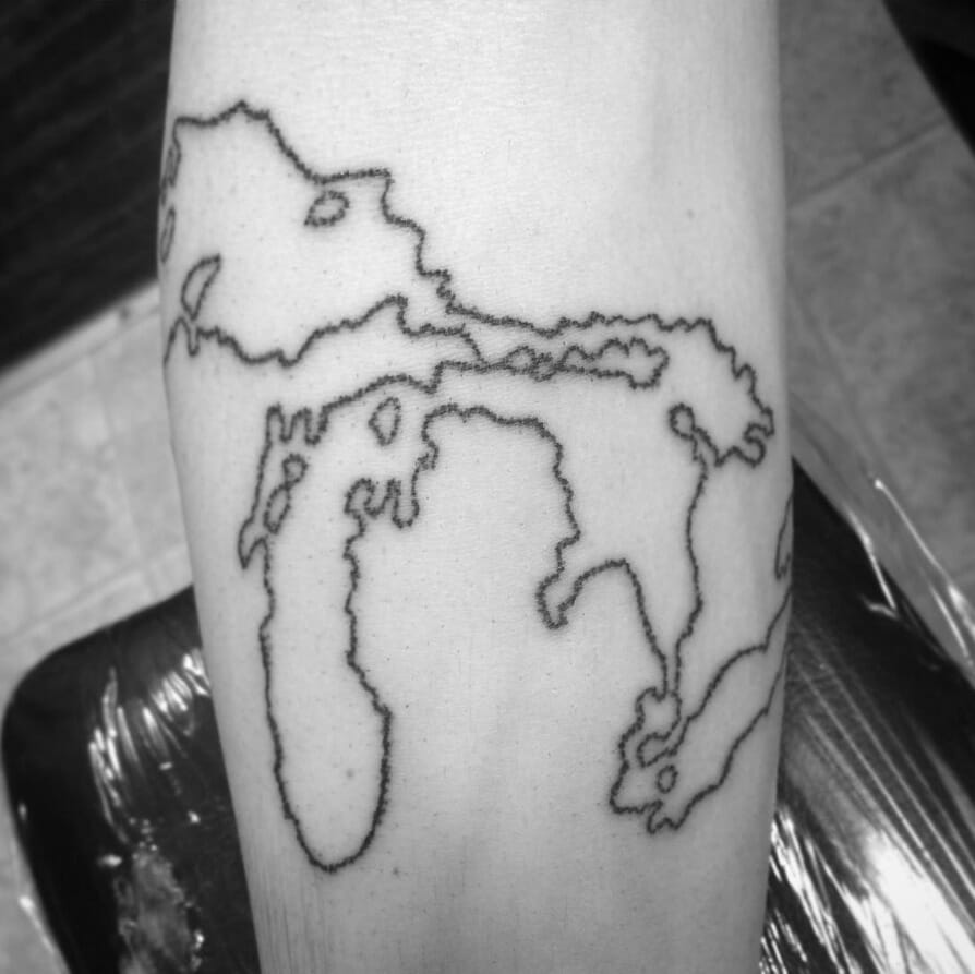 Forever Michigan: Symbolizing Love for the State with a 51-State Tattoo - Psycho Tats