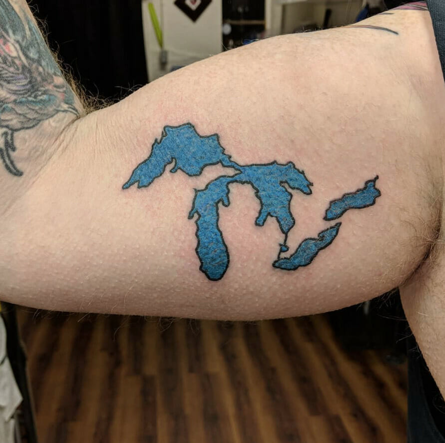 Forever Michigan: Symbolizing Love for the State with a 51-State Tattoo - Psycho Tats