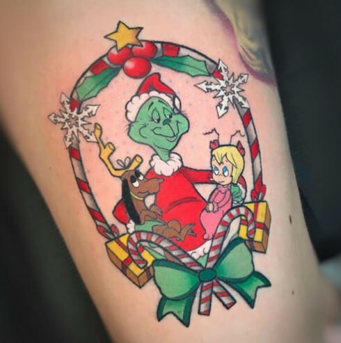 39 Grinch Tattoos- Embracing the Christmas Spirit with a Touch of ...