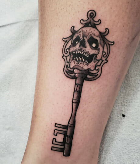 41 Skeleton Key Tattoo Designs Unlocking Passion with Ink - Psycho Tats