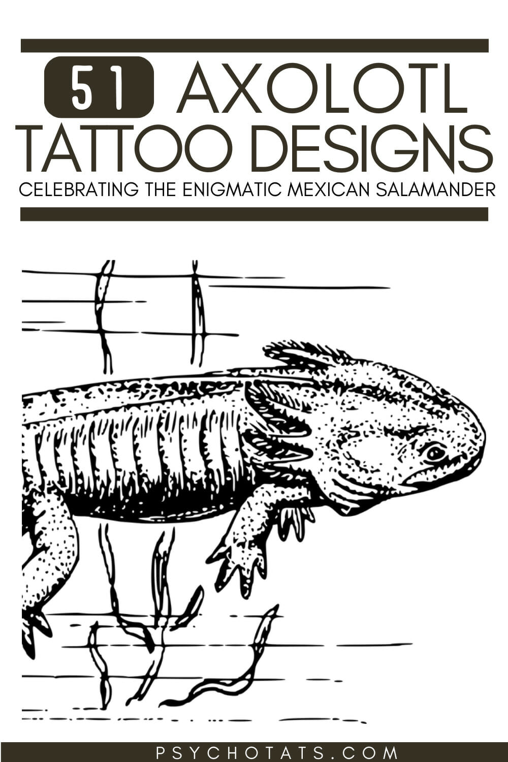 51 Axolotl Tattoos- Celebrating the Enigmatic Mexican Salamander ...