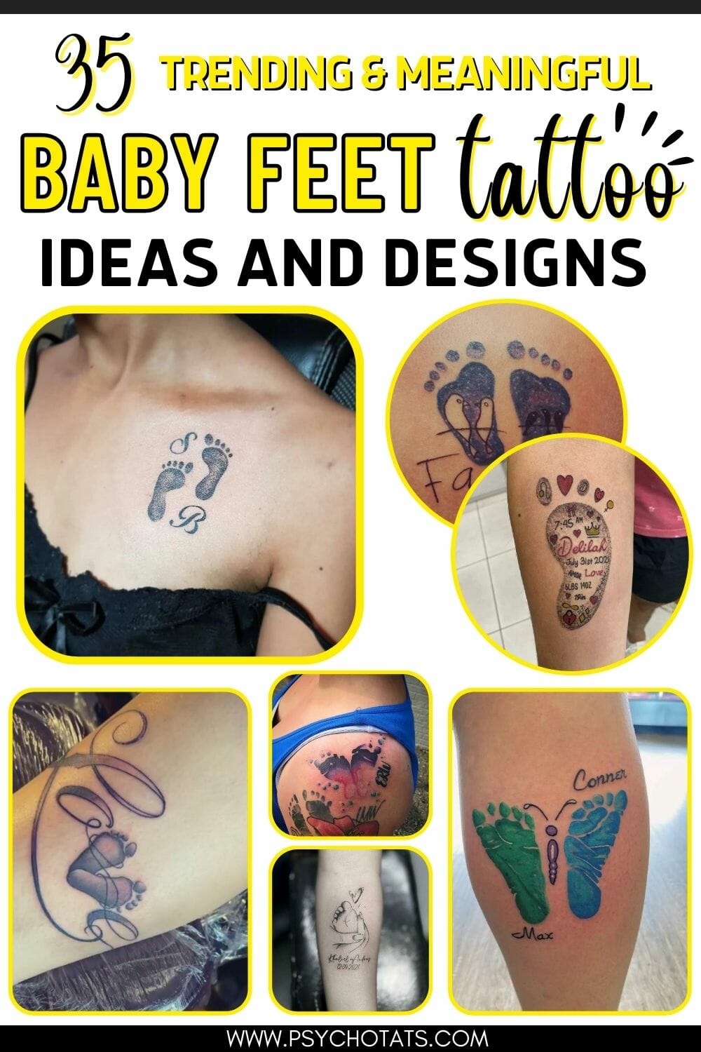 35 Cherished Moments: Baby Feet Tattoos for Loving Parents - Psycho Tats