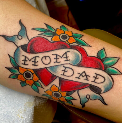 39 Heart Mom and Dad Tattoo Designs: Wear Your Parental Love on Your ...