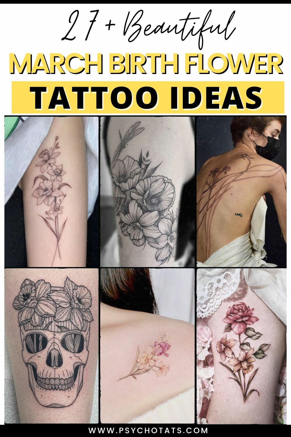 27+ March Birth Flower Tattoo Ideas to Brighten Your Skin Canvas ...