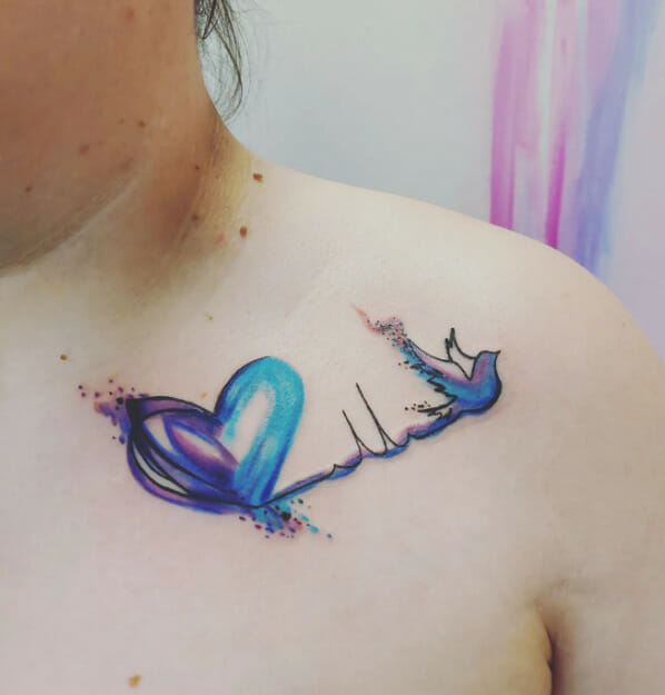 41 Heartbeat Tattoos that Captures the Pulse of Personal Triumphs ...