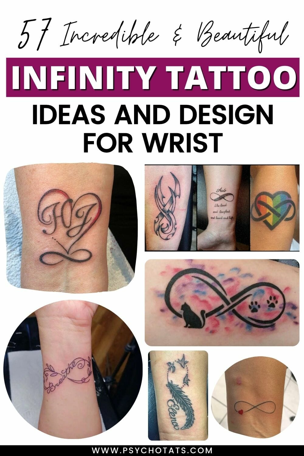 62 Incredible and Beautiful Infinity Tattoos Ideas and Design for Wrist ...