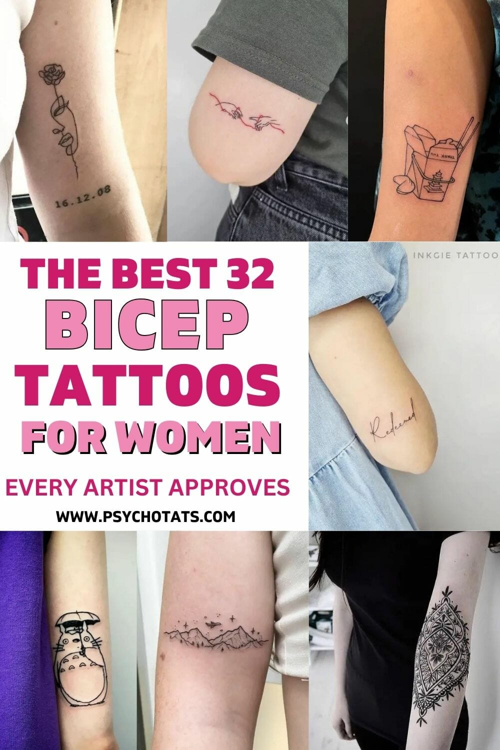 32 Bicep Tattoo Styles to Showcase Women’s Grace and Strength - Psycho Tats