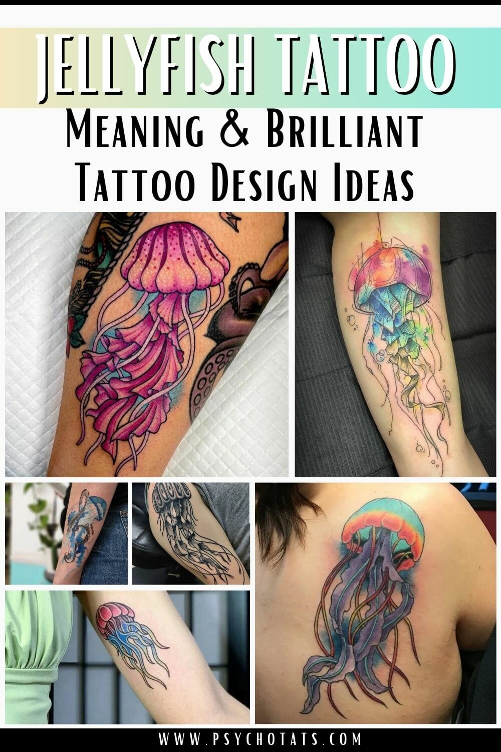 Jellyfish Tattoo Meaning – Brilliant Tattoo Design Ideas - Psycho Tats